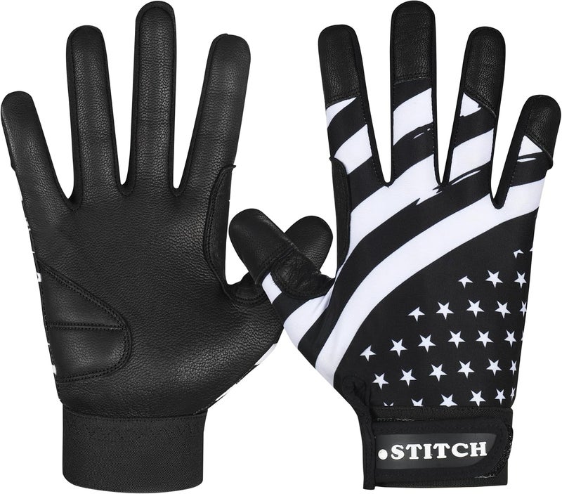 Dot Stitch USA Flag Baseball Batting Gloves & Softball Glove American Flag Batting Gloves Youth Kids Baseball Batting Glove Youth Men Adult & Unisex - Image 5